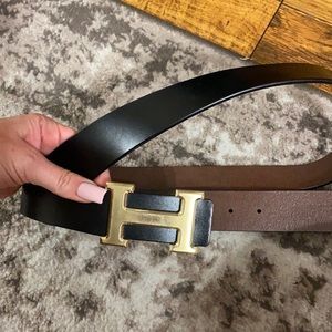 Designer inspired H belt